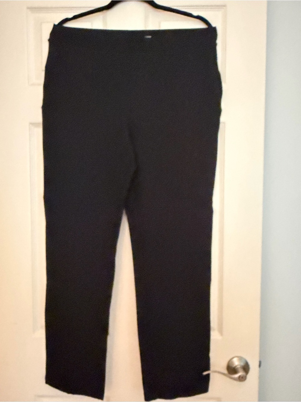 Susan Graver Black Slim Straight Ponte Trousers